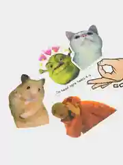 Стикеры  Мемы / Memes 5 штук Рандомно Стикерпак Наклейки / Милая канцелярия