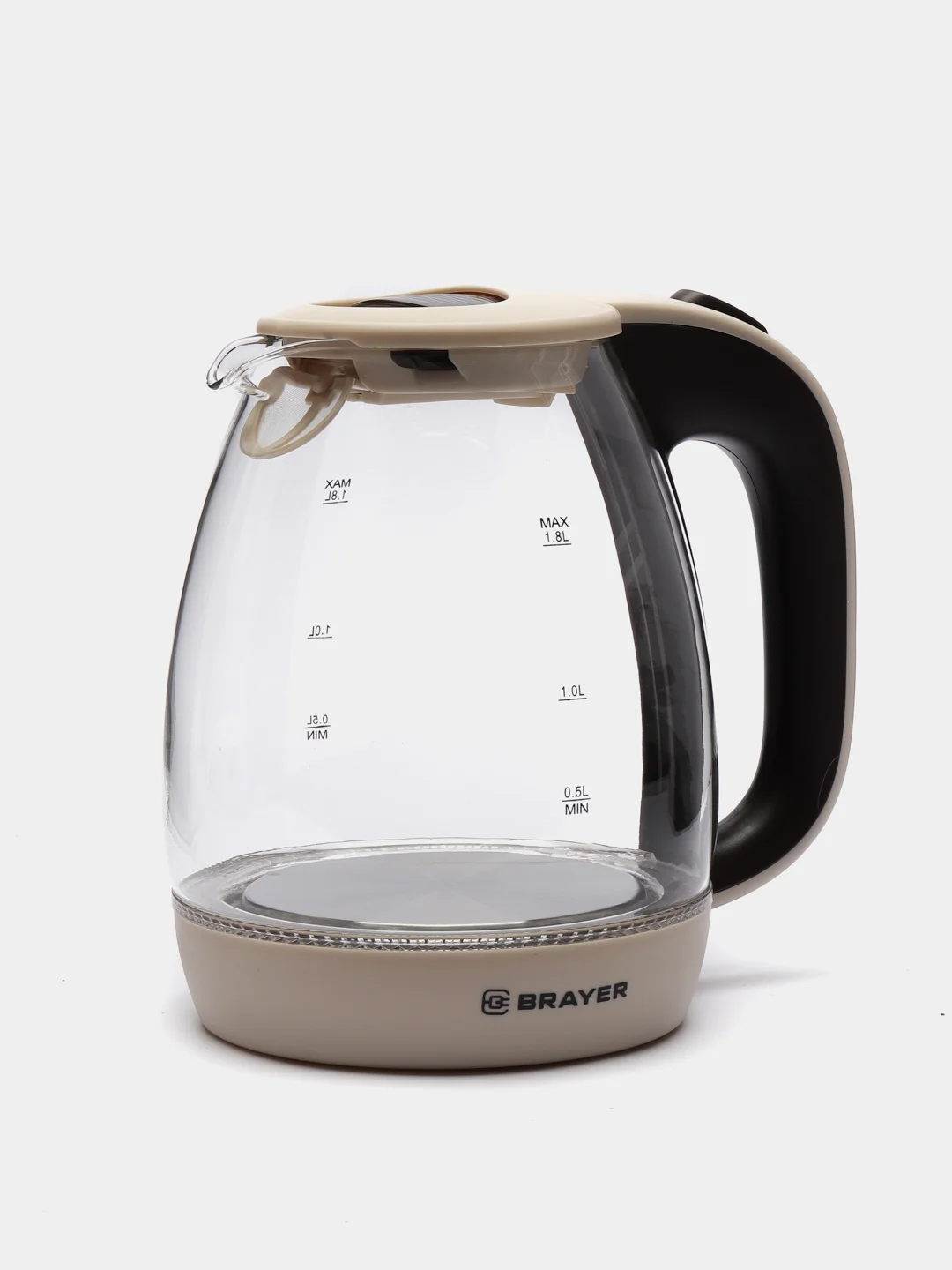 Чайник электрический BRAYER BR1045BN 1,8 стеклянный