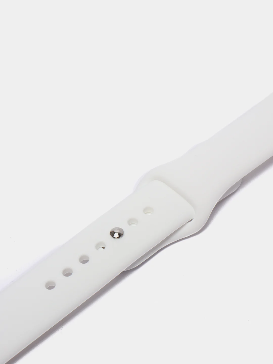 Белый силиконовый ремешок для Xiaomi Amazfit Bip / Huawei / Samsung, 20 мм / 22 мм, с кнопкой