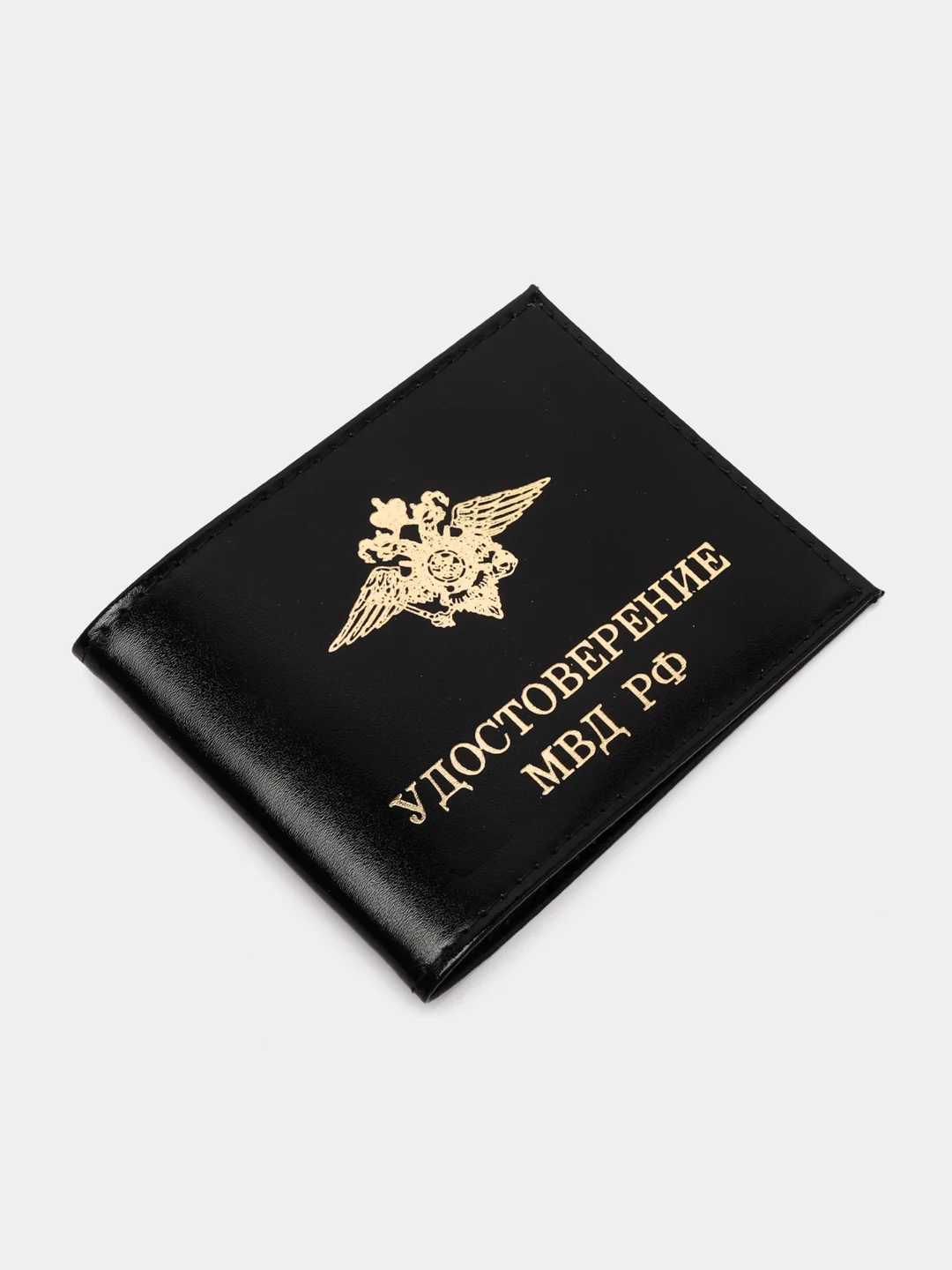 Черный обложка на удостоверение "МВД России"