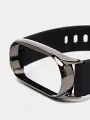 Хаки ремешок для Xiaomi mi band 3, 4, 5, 6, фирменный силиконовый, с металлической капсулой