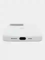 Белый чехол силиконовый для iPhone 13, 13 Pro, 13 Pro Max, с закрытым низом
