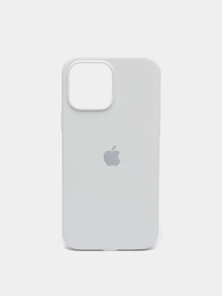 Белый чехол силиконовый для iPhone 13, 13 Pro, 13 Pro Max, с закрытым низом