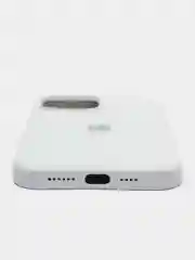 Белый чехол силиконовый для iPhone 13, 13 Pro, 13 Pro Max, с закрытым низом