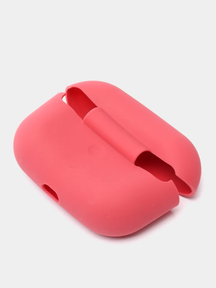 Багровый силиконовый чехол для наушников Apple Airpods Pro