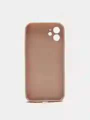 Кремовый силиконовый чехол для iPhone 12, со стеклянной панелью