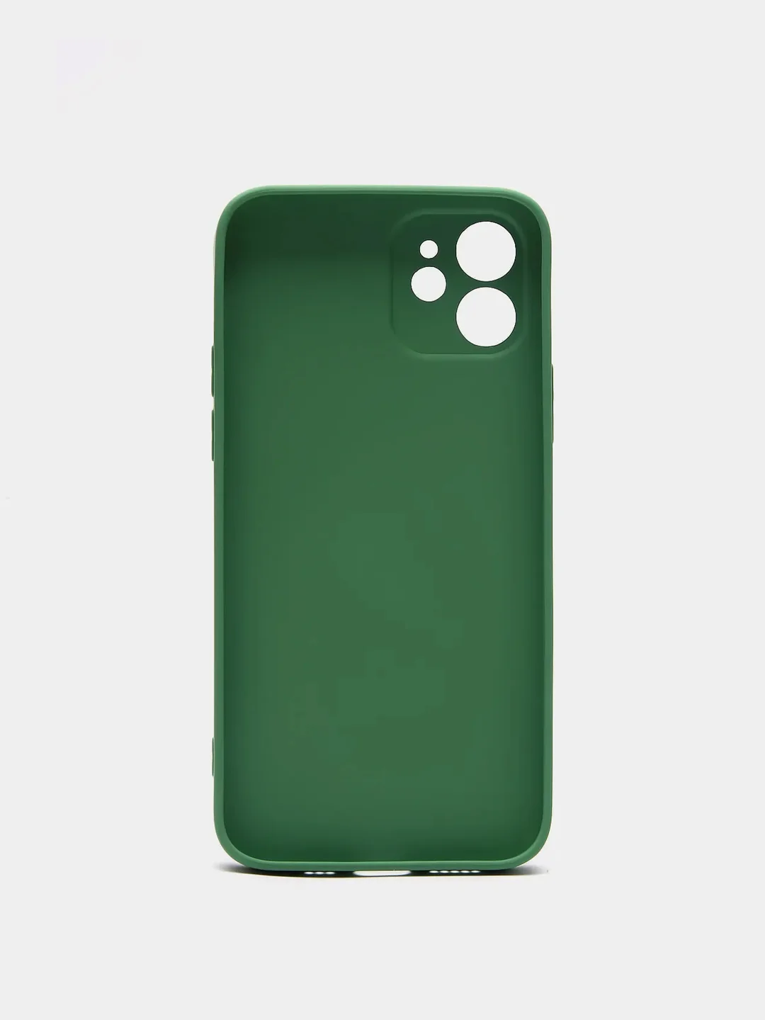Лесной зеленый силиконовый чехол для iPhone 12, со стеклянной панелью