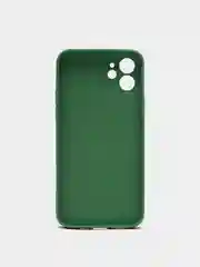 Лесной зеленый силиконовый чехол для iPhone 12, со стеклянной панелью