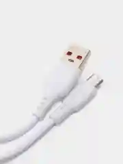 Белый usb кабель зарядный, 1.0м, DENMEN D01 2.4A, TypeC/MicroUSB/Lightning для Android и iPhone