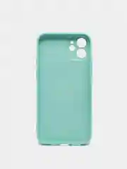 Тёмно-бирюзовый силиконовый чехол для iPhone 12, со стеклянной панелью