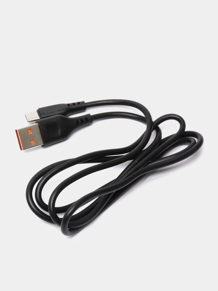 Черный usb кабель зарядный, 1.0м, DENMEN D01 2.4A, TypeC/MicroUSB/Lightning для Android и iPhone