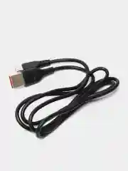Черный usb кабель зарядный, 1.0м, DENMEN D01 2.4A, TypeC/MicroUSB/Lightning для Android и iPhone