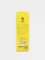 Белый usb кабель зарядный, 1.0м, DENMEN D01 2.4A, TypeC/MicroUSB/Lightning для Android и iPhone