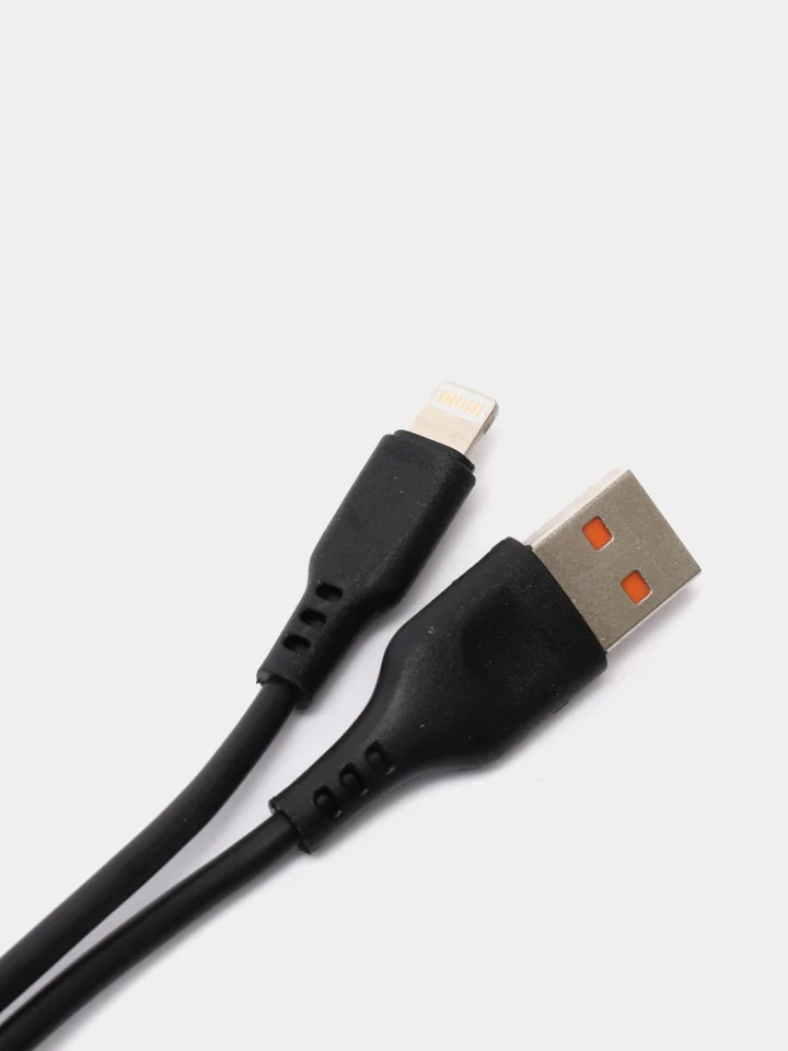 Белый usb кабель зарядный, 1.0м, DENMEN D01 2.4A, TypeC/MicroUSB/Lightning для Android и iPhone