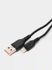 Белый usb кабель зарядный, 1.0м, DENMEN D01 2.4A, TypeC/MicroUSB/Lightning для Android и iPhone
