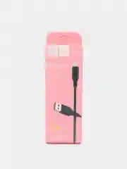 Белый usb кабель зарядный, 1.0м, DENMEN D01 2.4A, TypeC/MicroUSB/Lightning для Android и iPhone
