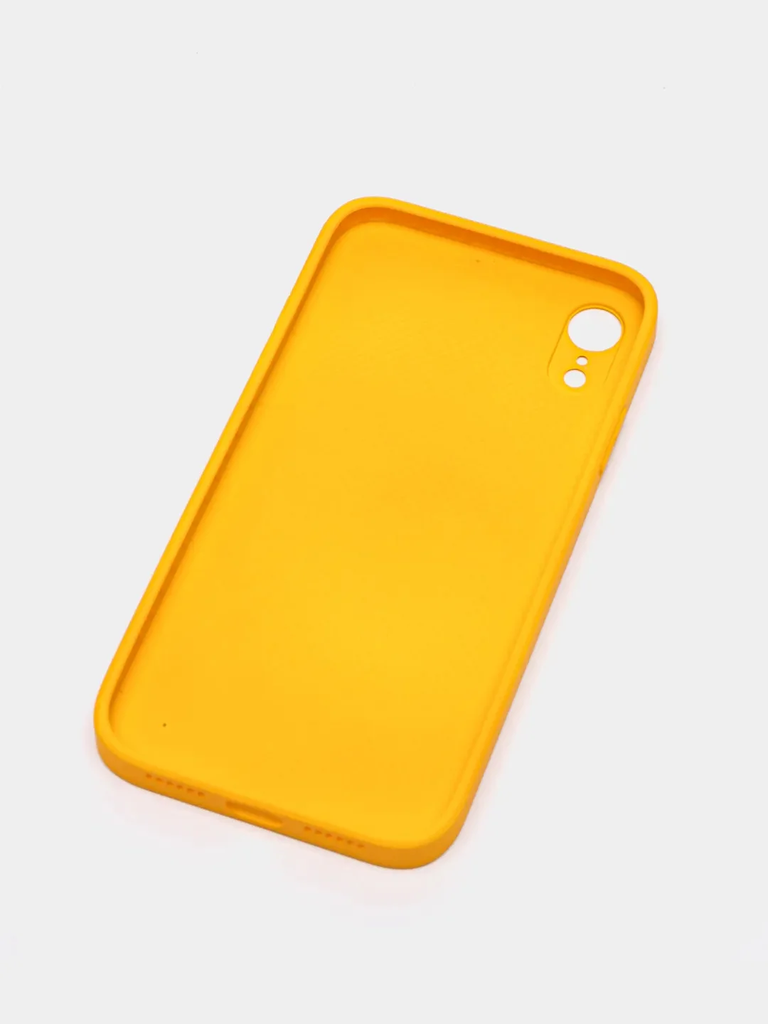 Желтый чехол для iPhone XR, силиконовый, со стеклянной панелью