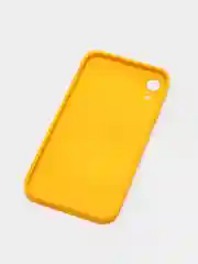 Желтый чехол для iPhone XR, силиконовый, со стеклянной панелью