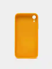 Желтый чехол для iPhone XR, силиконовый, со стеклянной панелью