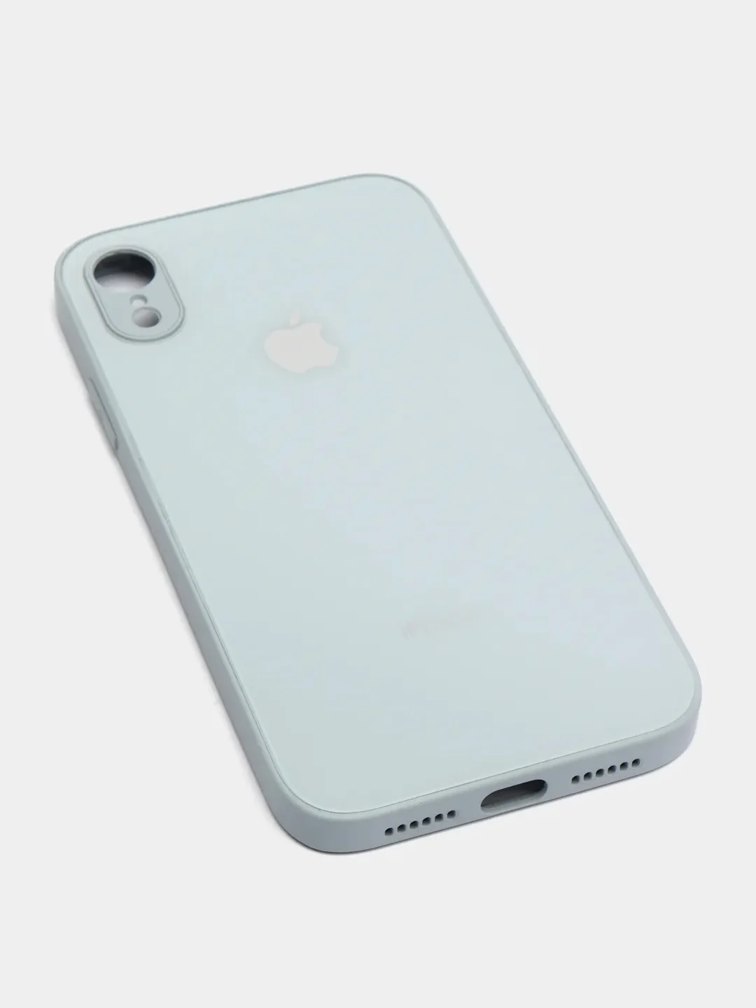 Ледяной чехол для iPhone XR, силиконовый, со стеклянной панелью