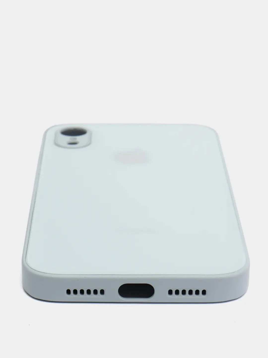 Ледяной чехол для iPhone XR, силиконовый, со стеклянной панелью