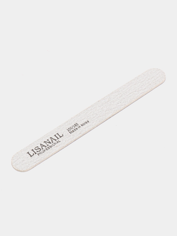 Пилка для ногтей LisaNails прямая, 17,5 см, 100/180 и 180/240