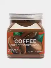 Коричневый скраб для тела Wokali Sherbet Body Scrub, 350 мл отшелушивающий очищающий