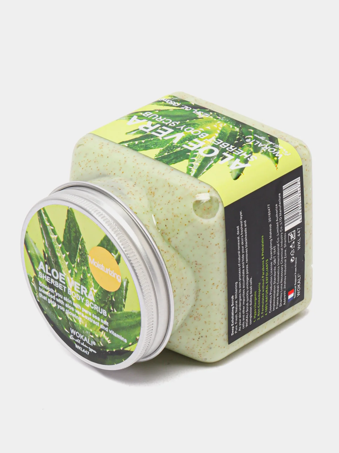 Лесной зеленый скраб для тела Wokali Sherbet Body Scrub, 350 мл отшелушивающий очищающий