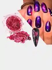 Розовый фольга-поталь для дизайна ногтей маникюра и педикюра