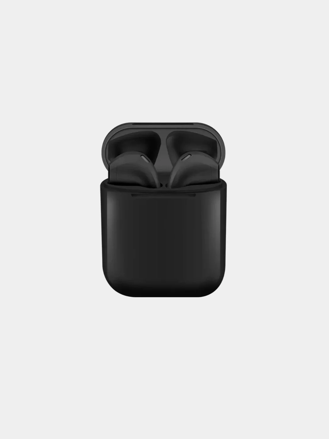 Черный беспроводные Bluetooth наушники i12 с микрофоном для  смартфона / TWS наушники