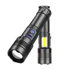 Походный тактический мощный фонарь XHP70 с powerbank