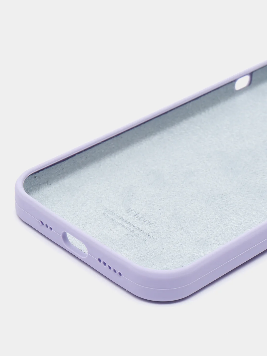 Лавандовый чехол силиконовый для iPhone 13, 13 Pro, 13 Pro Max, с закрытым низом