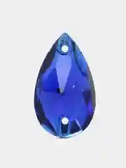 Синий стразы пришивные капля Capri blue, синий