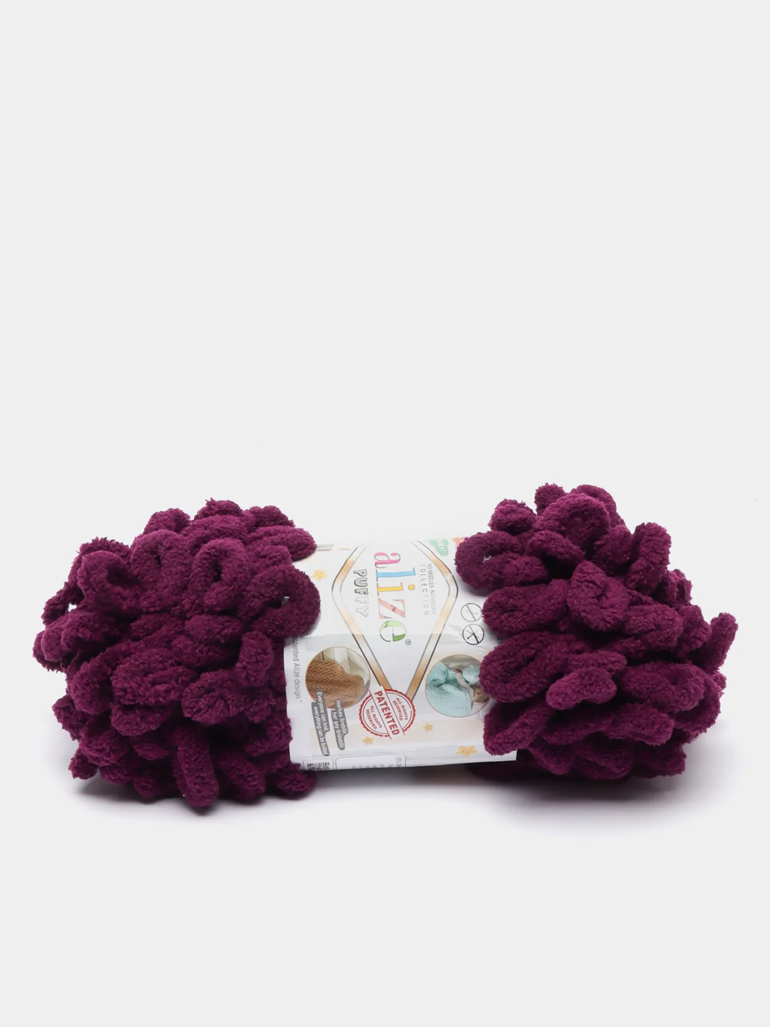 Марсала пряжа с большими петельками Puffy Alize (Ализе Пуффи), разные цвета