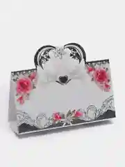 Серый банкетная карточка, 50 х 95 мм, набор 5, 10 штук
