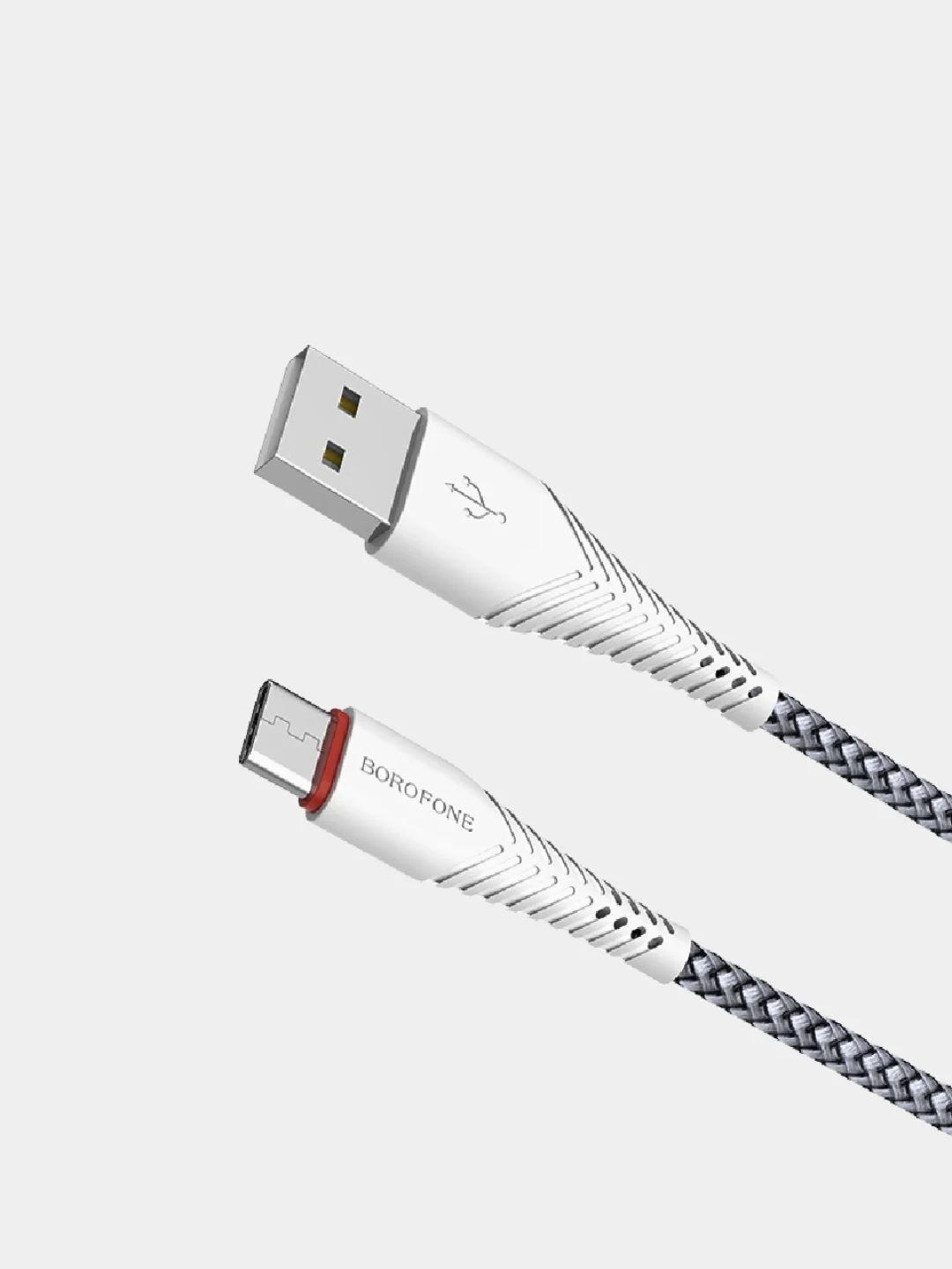 Белый кабель BOROFONE BX25 POWERFUL для быстрой зарядки, 2.4 А, 1 м
