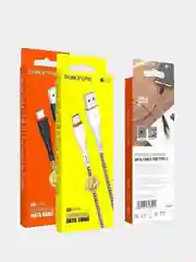 Белый кабель BOROFONE BX25 POWERFUL для быстрой зарядки, 2.4 А, 1 м