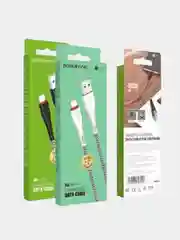 Белый кабель BOROFONE BX25 POWERFUL для быстрой зарядки, 2.4 А, 1 м