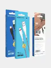 Белый кабель BOROFONE BX25 POWERFUL для быстрой зарядки, 2.4 А, 1 м