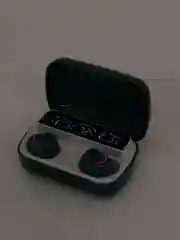 Синий меланж беспроводные наушники TWS M10 Bluetooth, с микрофоном и с Power Bank