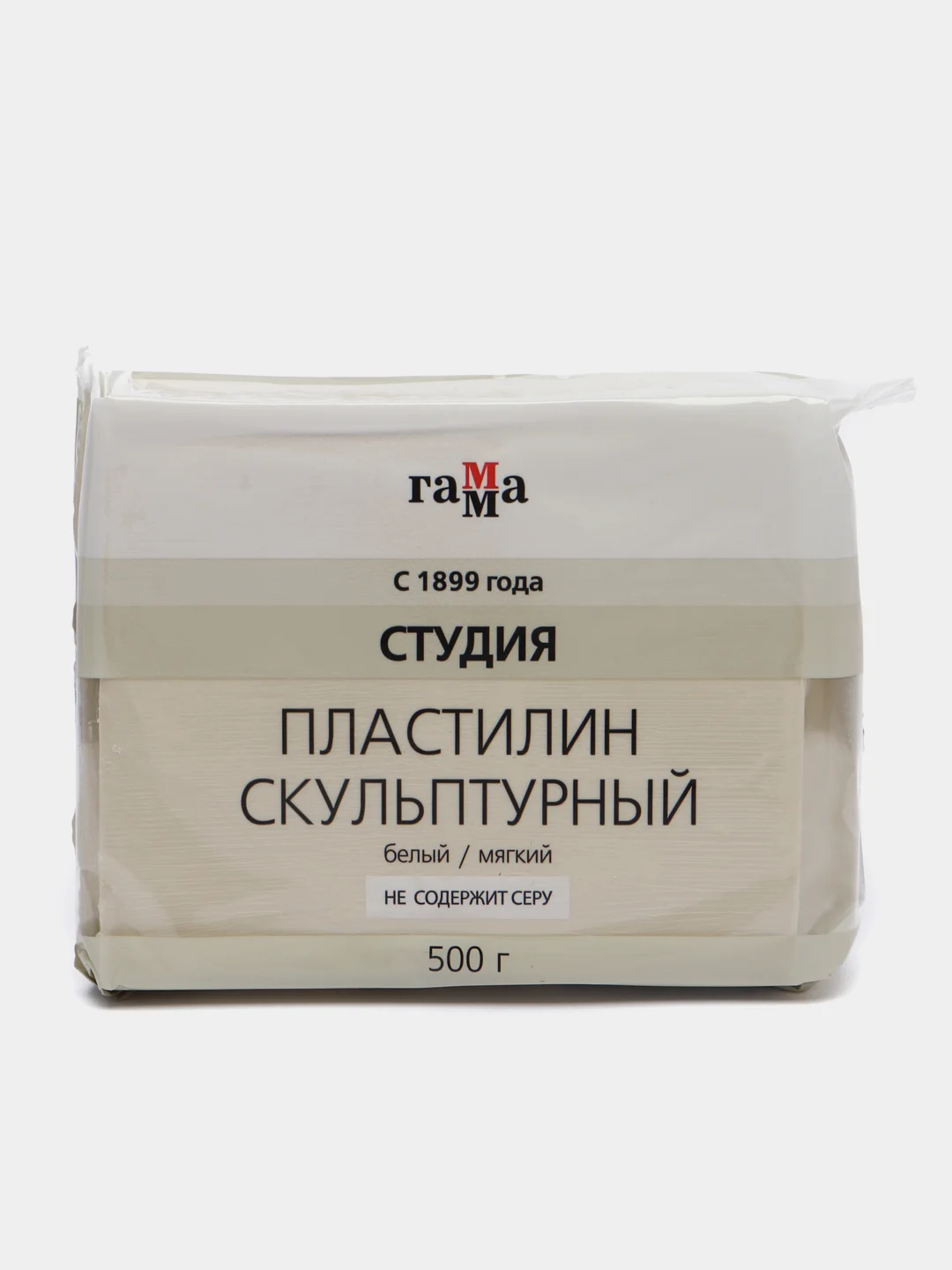 Белый пластилин скульптурный "Студия", мягкий