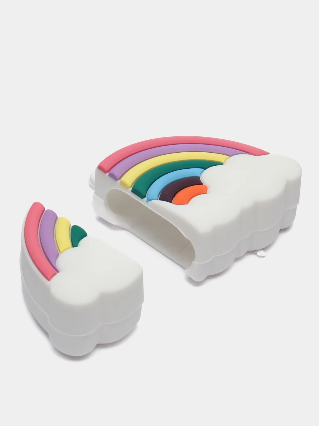 Коралловый чехол для беспроводных наушников AirPods 1/2, с карабином, силиконовый