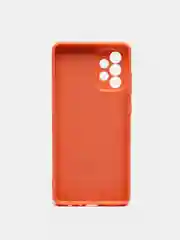 Коралловый чехол Silicone Case для Samsung Galaxy A72 с защитой камеры