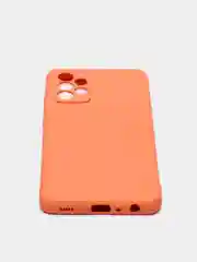 Коралловый чехол Silicone Case для Samsung Galaxy A72 с защитой камеры