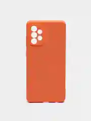 Коралловый чехол Silicone Case для Samsung Galaxy A72 с защитой камеры