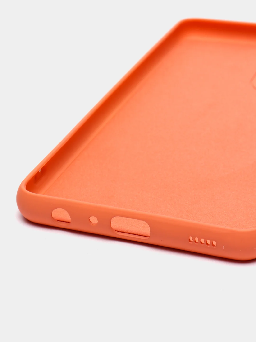 Коралловый чехол Silicone Case для Samsung Galaxy A72 с защитой камеры