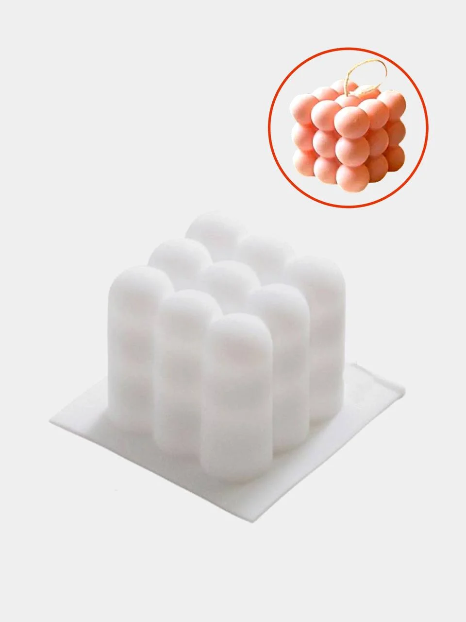Силиконовая форма молд для заливки свечей и мыла Bubbles, набор