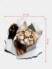 Медный наклейки интерьерные "Коты" на бачок или крышку унитаза, на холодильник