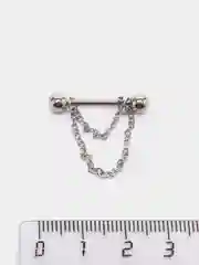 Серебряный пирсинг для сосков, 2 штуки