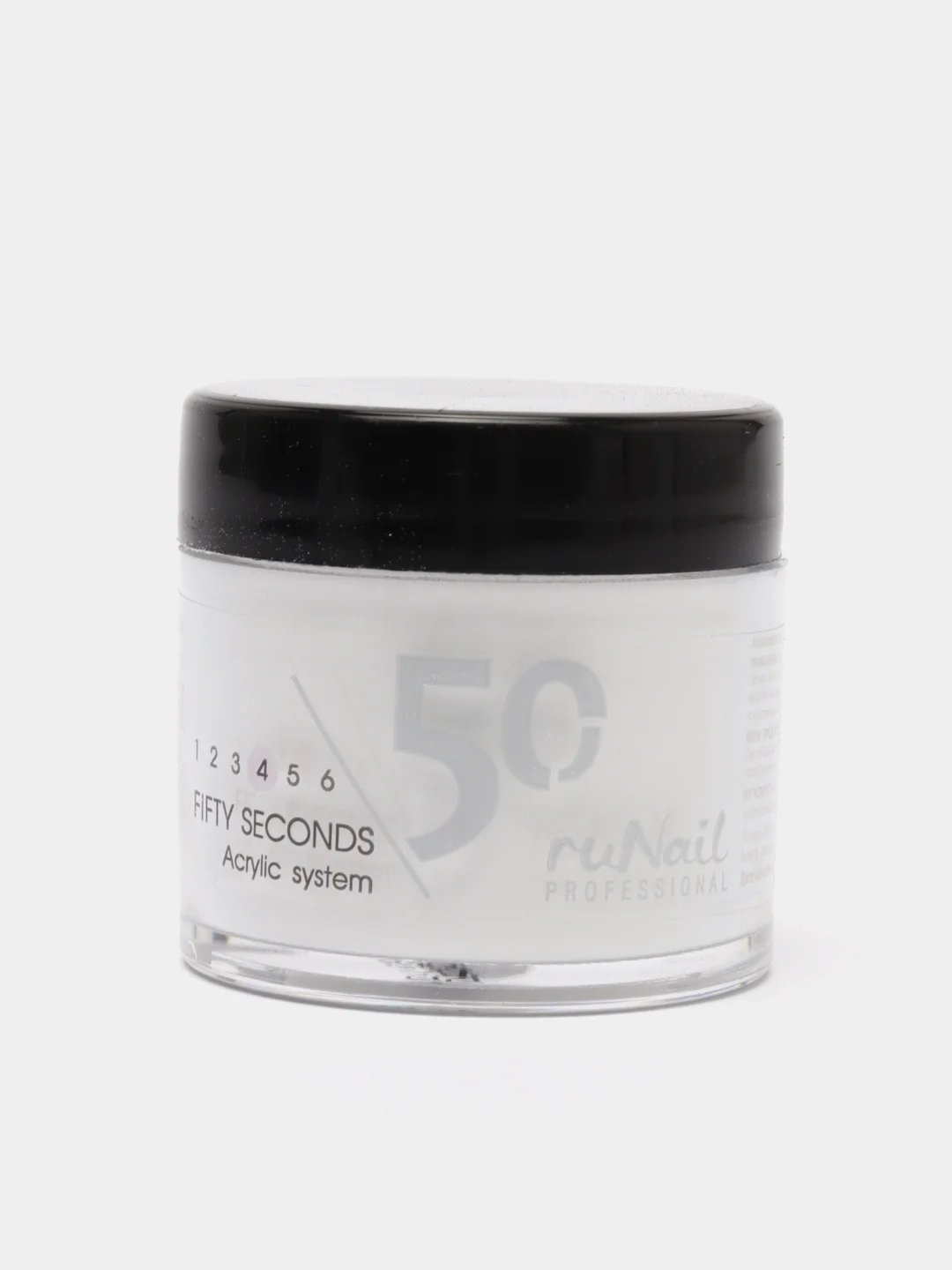Белый акриловая пудра Fifty Seconds Runail Professional, 25 г